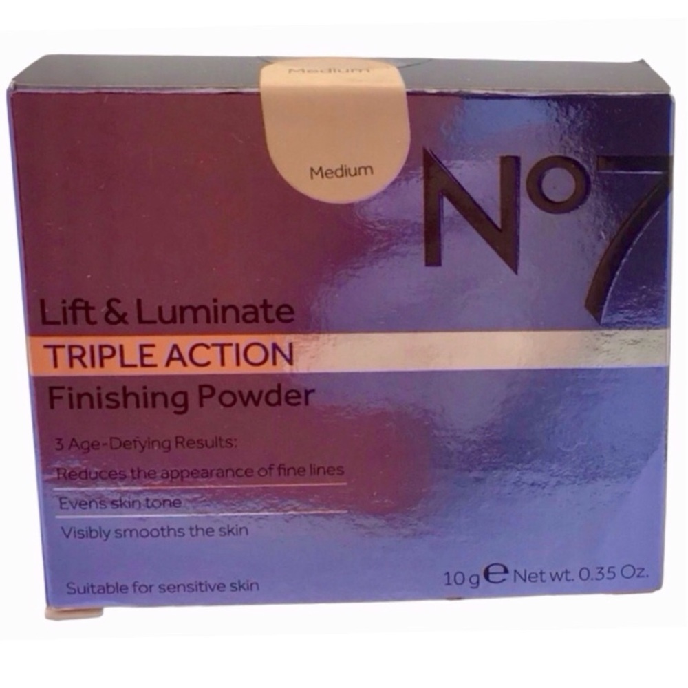 No. 7 Lift & Luminate Triple Action Finishing Powder, (Medium) (NWT) - Picture 3 of 6